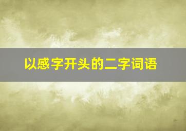 以感字开头的二字词语