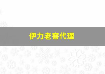 伊力老窖代理