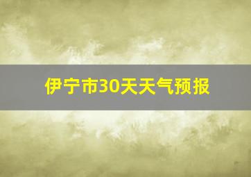 伊宁市30天天气预报