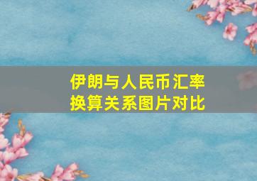 伊朗与人民币汇率换算关系图片对比