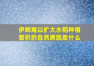 伊朗难以扩大水稻种植面积的自然原因是什么