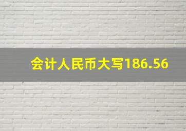 会计人民币大写186.56