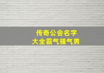 传奇公会名字大全霸气骚气男