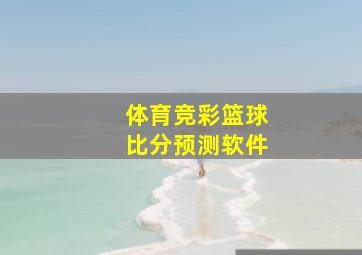 体育竞彩篮球比分预测软件