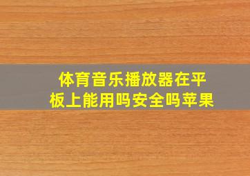 体育音乐播放器在平板上能用吗安全吗苹果