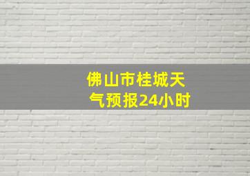 佛山市桂城天气预报24小时