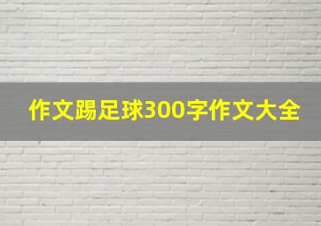 作文踢足球300字作文大全