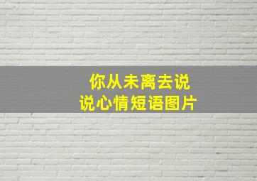 你从未离去说说心情短语图片