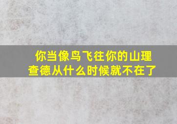 你当像鸟飞往你的山理查德从什么时候就不在了