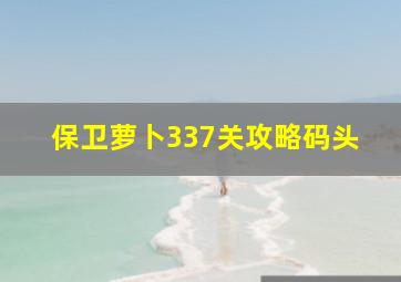 保卫萝卜337关攻略码头