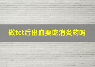 做tct后出血要吃消炎药吗