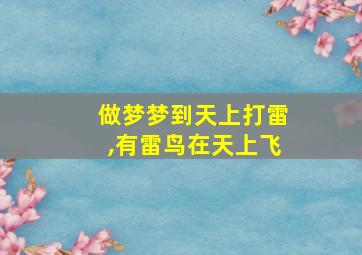 做梦梦到天上打雷,有雷鸟在天上飞