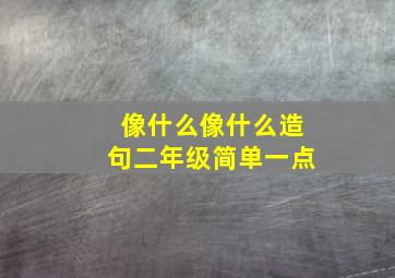 像什么像什么造句二年级简单一点