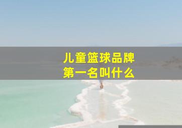 儿童篮球品牌第一名叫什么