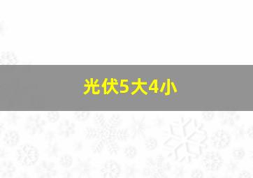 光伏5大4小