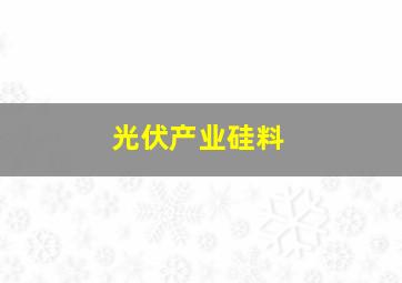 光伏产业硅料