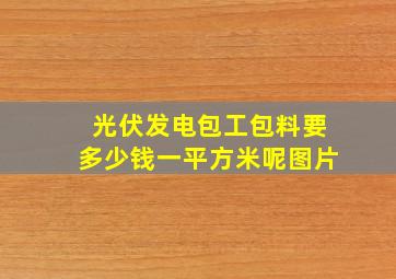 光伏发电包工包料要多少钱一平方米呢图片