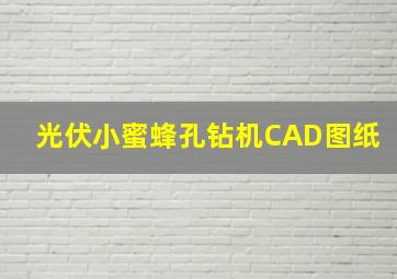 光伏小蜜蜂孔钻机CAD图纸