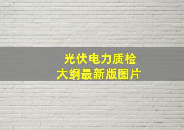 光伏电力质检大纲最新版图片