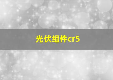 光伏组件cr5