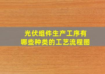 光伏组件生产工序有哪些种类的工艺流程图