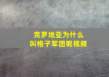 克罗地亚为什么叫格子军团呢视频