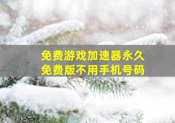 免费游戏加速器永久免费版不用手机号码