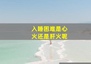 入睡困难是心火还是肝火呢