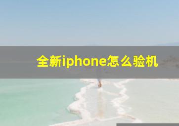 全新iphone怎么验机