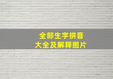 全部生字拼音大全及解释图片