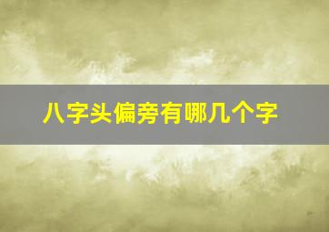 八字头偏旁有哪几个字