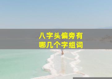 八字头偏旁有哪几个字组词