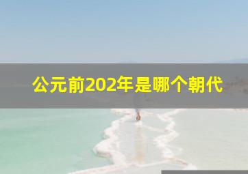 公元前202年是哪个朝代