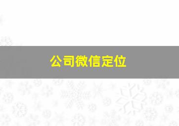 公司微信定位