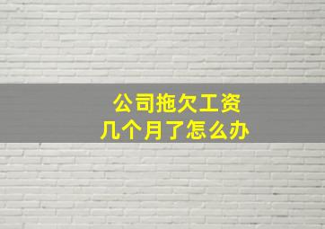 公司拖欠工资几个月了怎么办