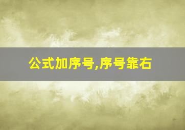 公式加序号,序号靠右