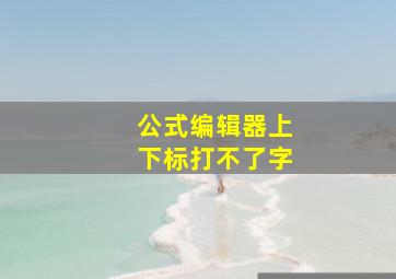 公式编辑器上下标打不了字