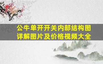 公牛单开开关内部结构图详解图片及价格视频大全