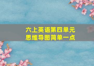 六上英语第四单元思维导图简单一点