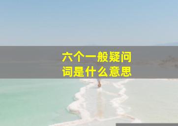 六个一般疑问词是什么意思