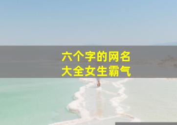 六个字的网名大全女生霸气