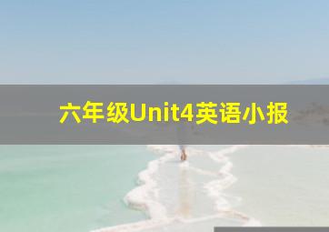 六年级Unit4英语小报