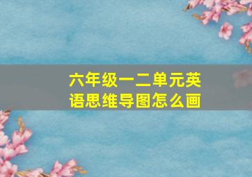 六年级一二单元英语思维导图怎么画