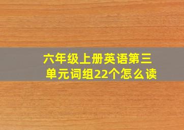 六年级上册英语第三单元词组22个怎么读