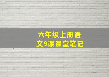 六年级上册语文9课课堂笔记