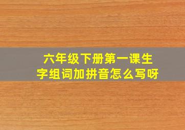 六年级下册第一课生字组词加拼音怎么写呀