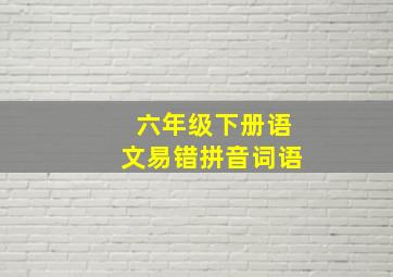 六年级下册语文易错拼音词语