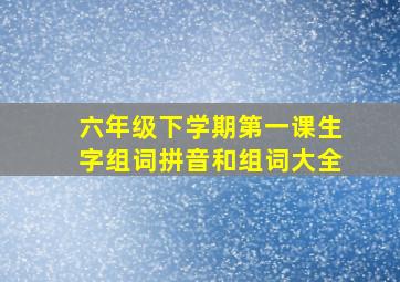 六年级下学期第一课生字组词拼音和组词大全