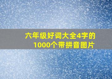 六年级好词大全4字的1000个带拼音图片