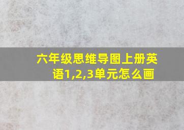 六年级思维导图上册英语1,2,3单元怎么画